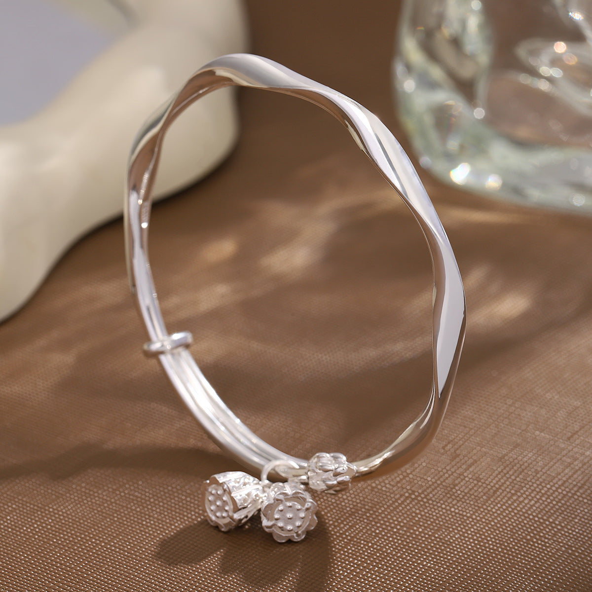 Sterling Silver Lotus Root Bracelet – Elegant and Natural Style High-Quality Silver Jewelry