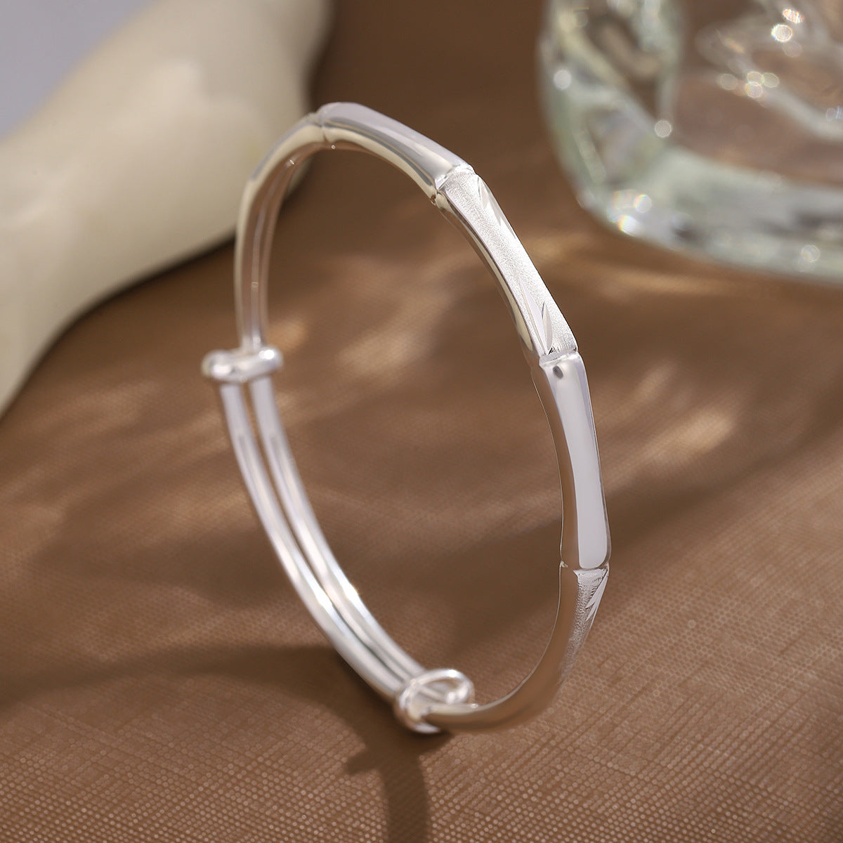 Pure Silver Bamboo Bracelet: Symbolizing Continuous Rising — Representing Steady Progress and Success Every Step of the Way