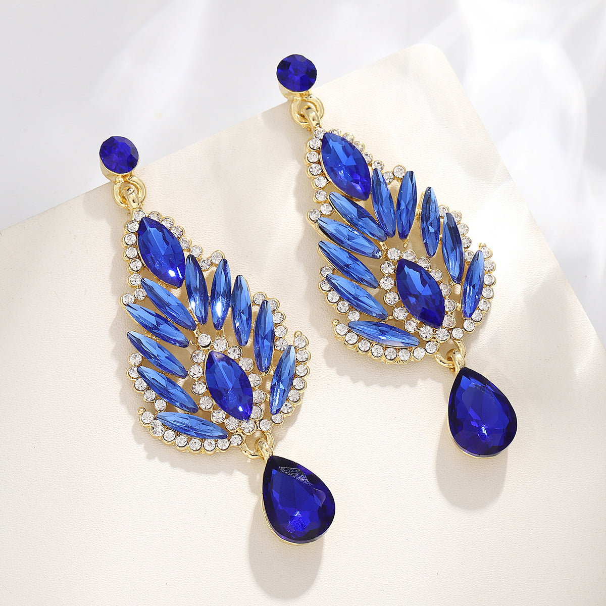 Luxurious Blue Tassel Earrings for Women – Elegant & Versatile Statement Jewelry