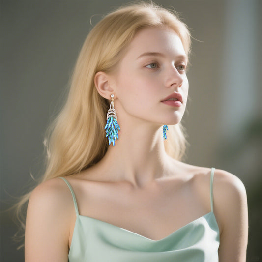 Elegant Long Tassel Earrings for Women - Light Luxury Style, Versatile Metallic Drop Earrings with High-End Chic and Graceful Appeal